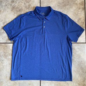 Untuckit Men’s Shirt Size XL Polo Short Sleeve Blue Stretch Soft
